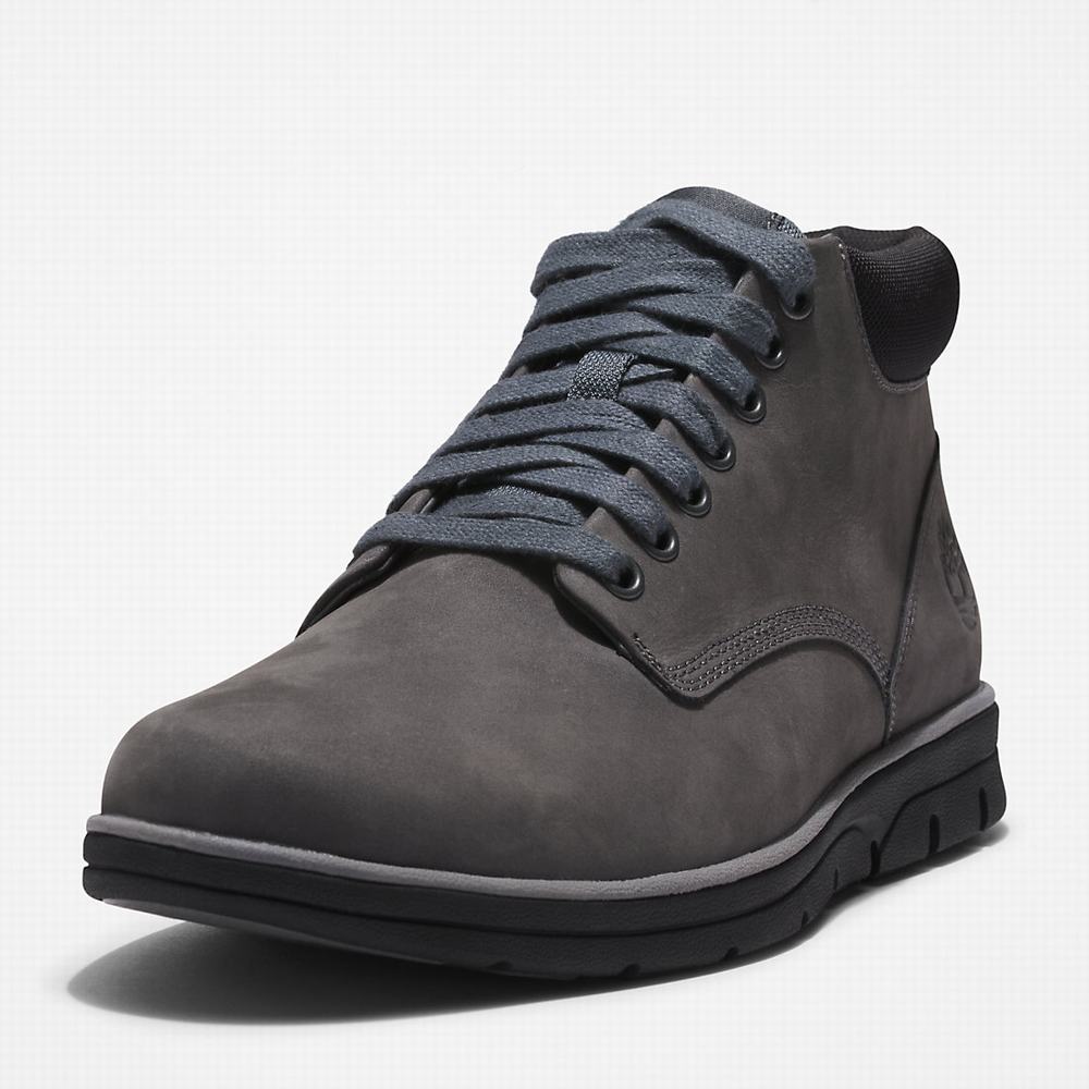 Timberland Bradstreet Leather Chukka Bot Erkek Gri | TR-2958D