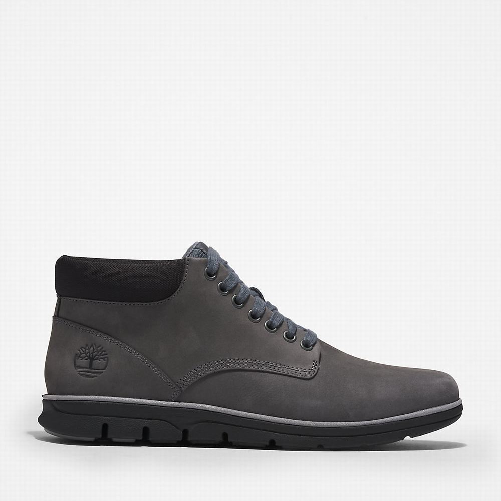 Timberland Bradstreet Leather Chukka Bot Erkek Gri | TR-2958D