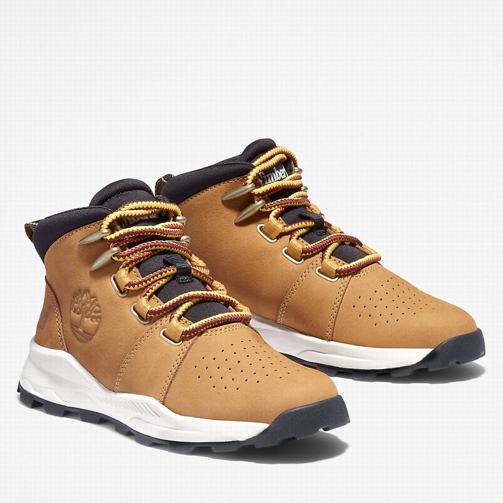 Timberland Brooklyn Lace-Up Spor Ayakkabı Çocuk Açık Kahverengi | TR-6142G