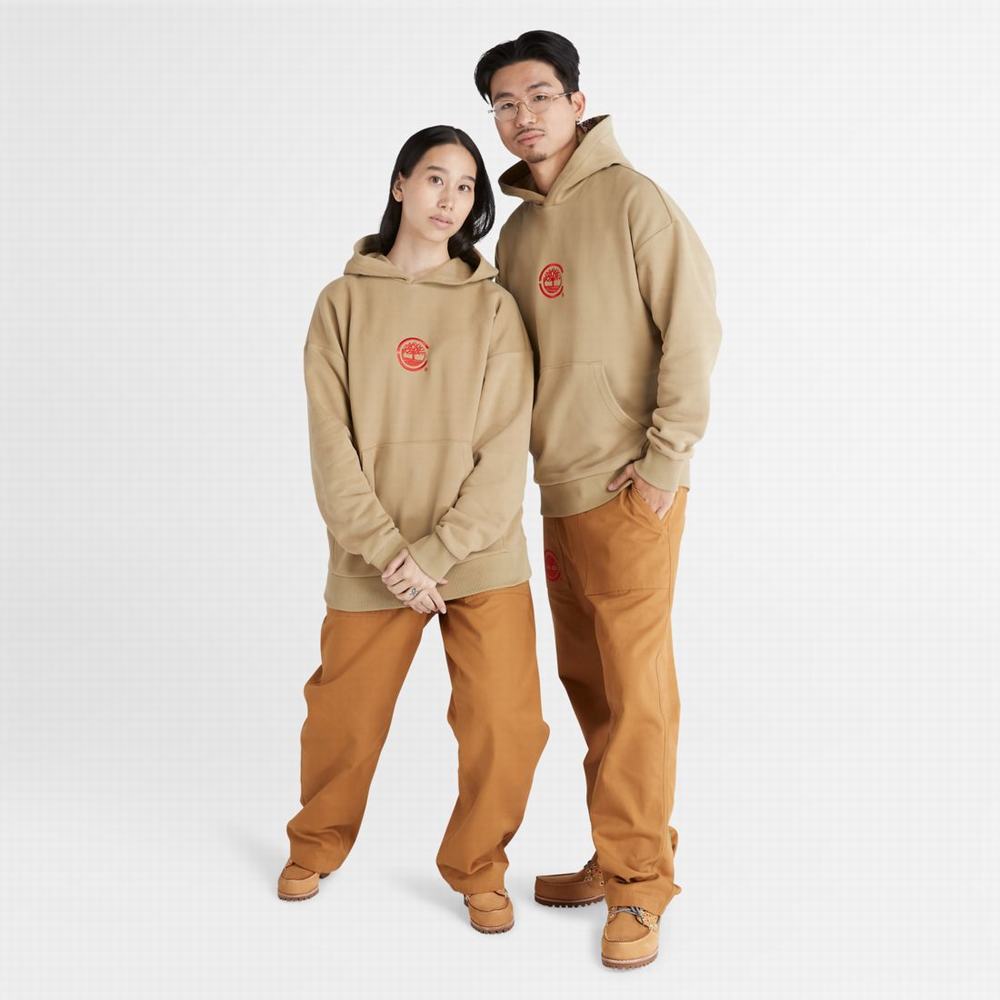 Timberland CLOT x Timberland Kapüşonlu Sweatshirt Kadın Haki | TR-8164V
