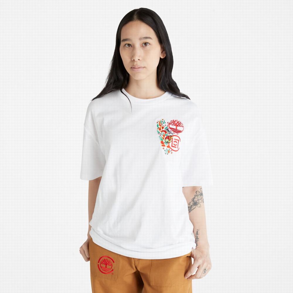 Timberland CLOT x Timberland Kısa-Sleeve Tişört Kadın Beyaz | TR-1798B