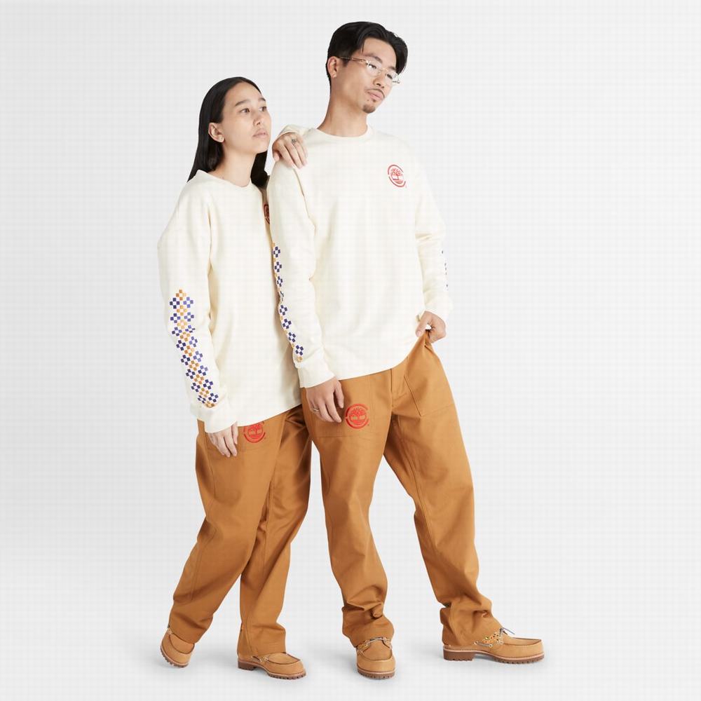 Timberland CLOT x Timberland Long-Sleeve Tişört Kadın Beyaz | TR-8471Z