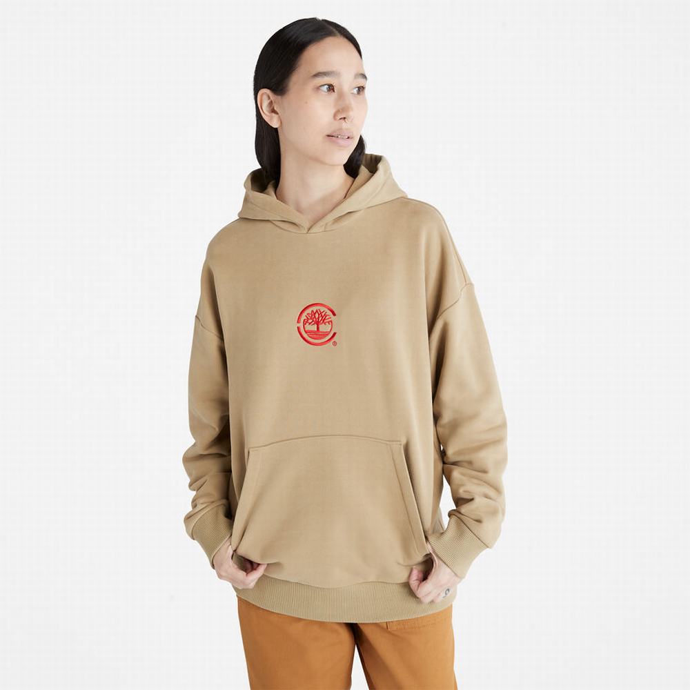 Timberland CLOT x Timberland® Kapüşonlu Sweatshirt Erkek Haki | TR-1790J