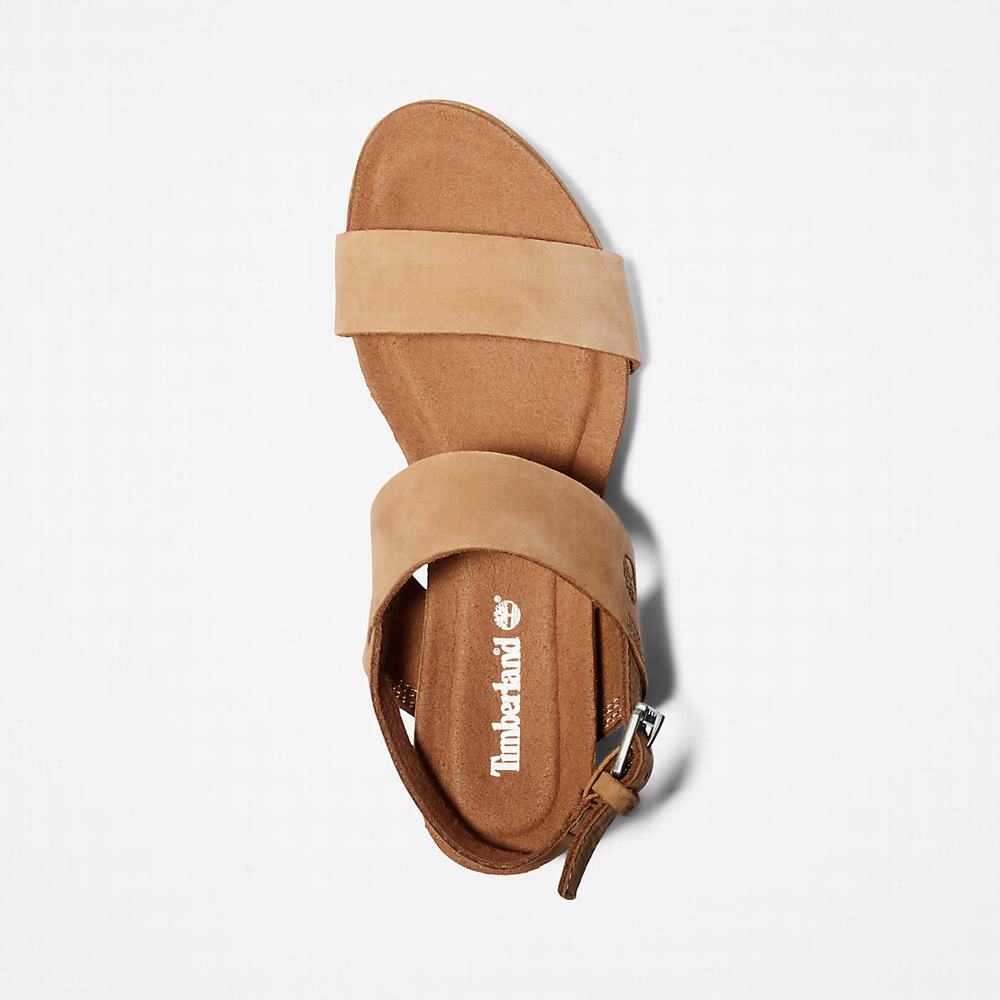 Timberland Capri Sunset Wedge Sandalet Kadın Açık Kahverengi | TR-1053Q