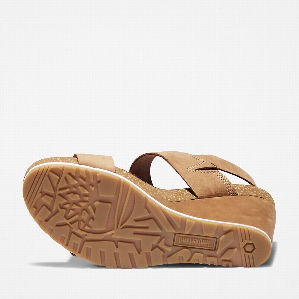 Timberland Capri Sunset Wedge Sandalet Kadın Açık Kahverengi | TR-1053Q