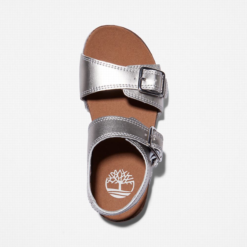Timberland Castle Island Backstrap Sandalet Çocuk Gümüş | TR-2369C