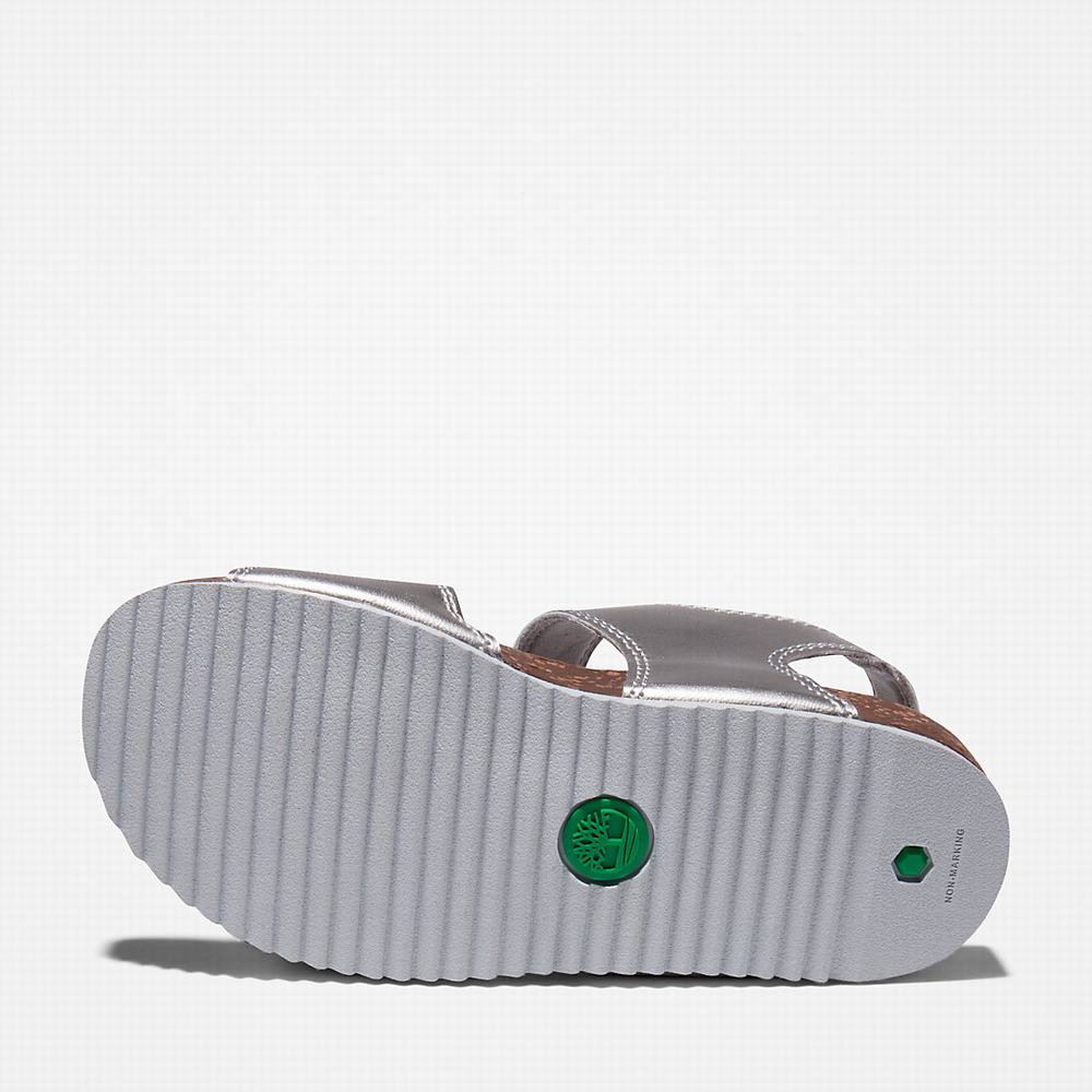 Timberland Castle Island Backstrap Sandalet Çocuk Gümüş | TR-2369C