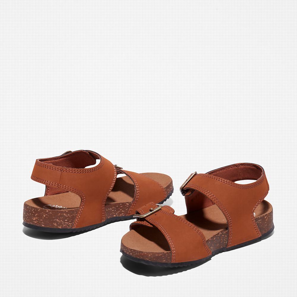 Timberland Castle Island Backstrap Sandalet Çocuk Kahverengi | TR-5049Z