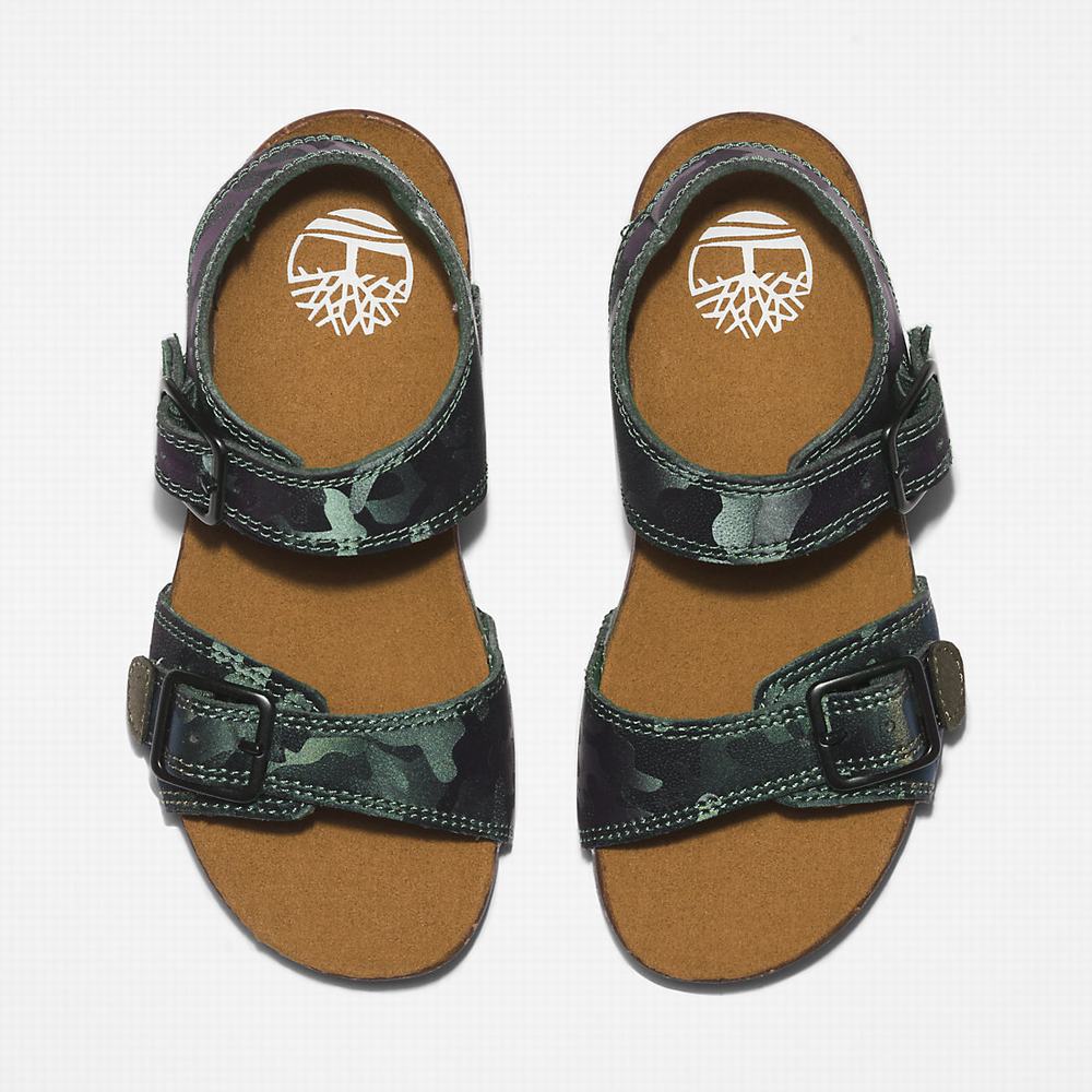 Timberland Castle Island Sandalet Çocuk Yeşil | TR-3487V