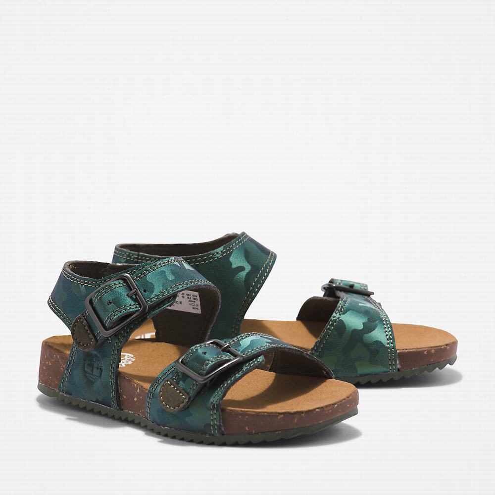 Timberland Castle Island Sandalet Çocuk Yeşil | TR-3487V