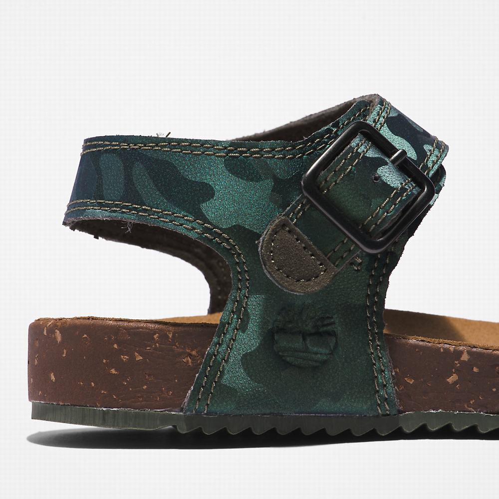 Timberland Castle Island Sandalet Çocuk Yeşil | TR-3487V