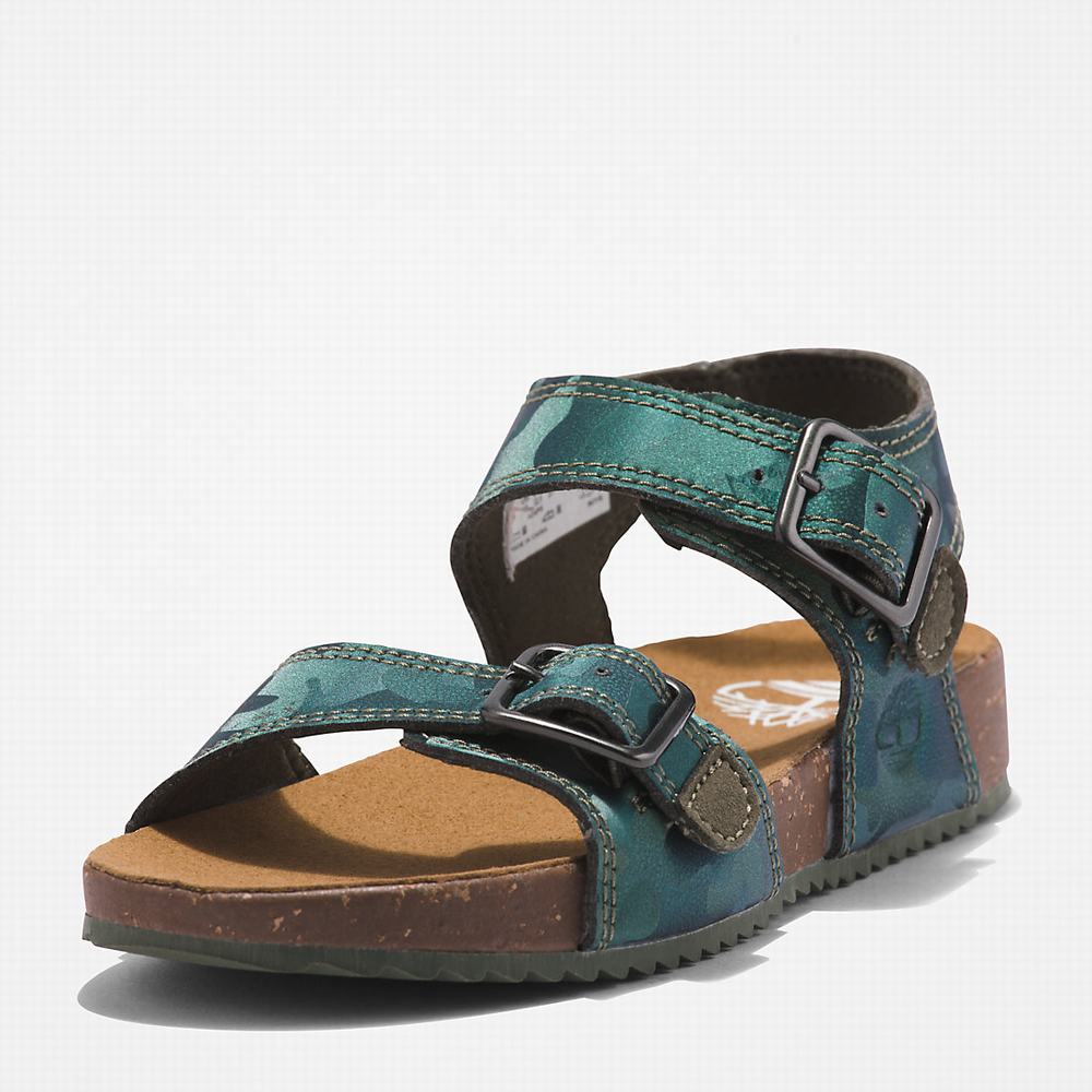 Timberland Castle Island Sandalet Çocuk Yeşil | TR-3487V