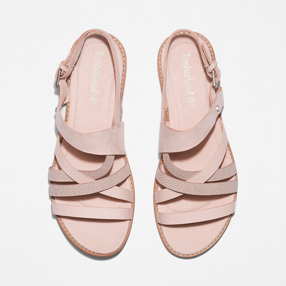 Timberland Chicago Riverside Backstrap Sandalet Kadın Açık Pembe | TR-3546G