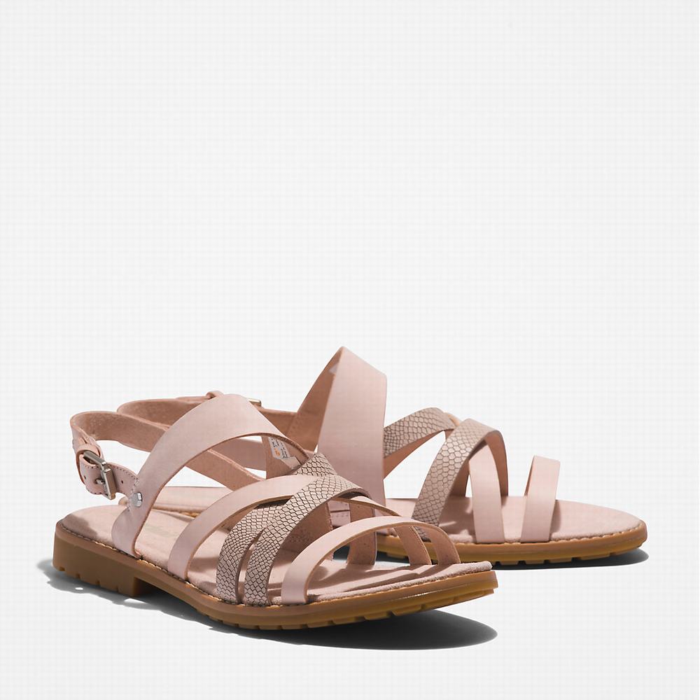 Timberland Chicago Riverside Backstrap Sandalet Kadın Açık Pembe | TR-3546G