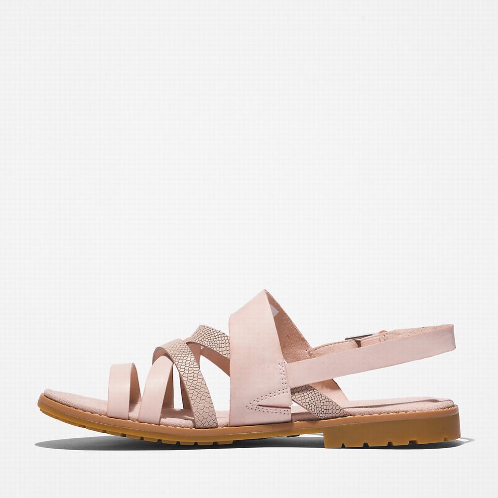 Timberland Chicago Riverside Backstrap Sandalet Kadın Açık Pembe | TR-3546G