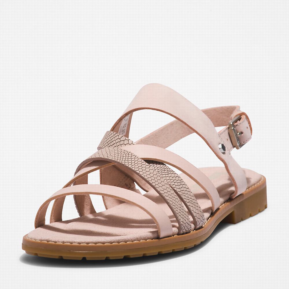 Timberland Chicago Riverside Backstrap Sandalet Kadın Açık Pembe | TR-3546G