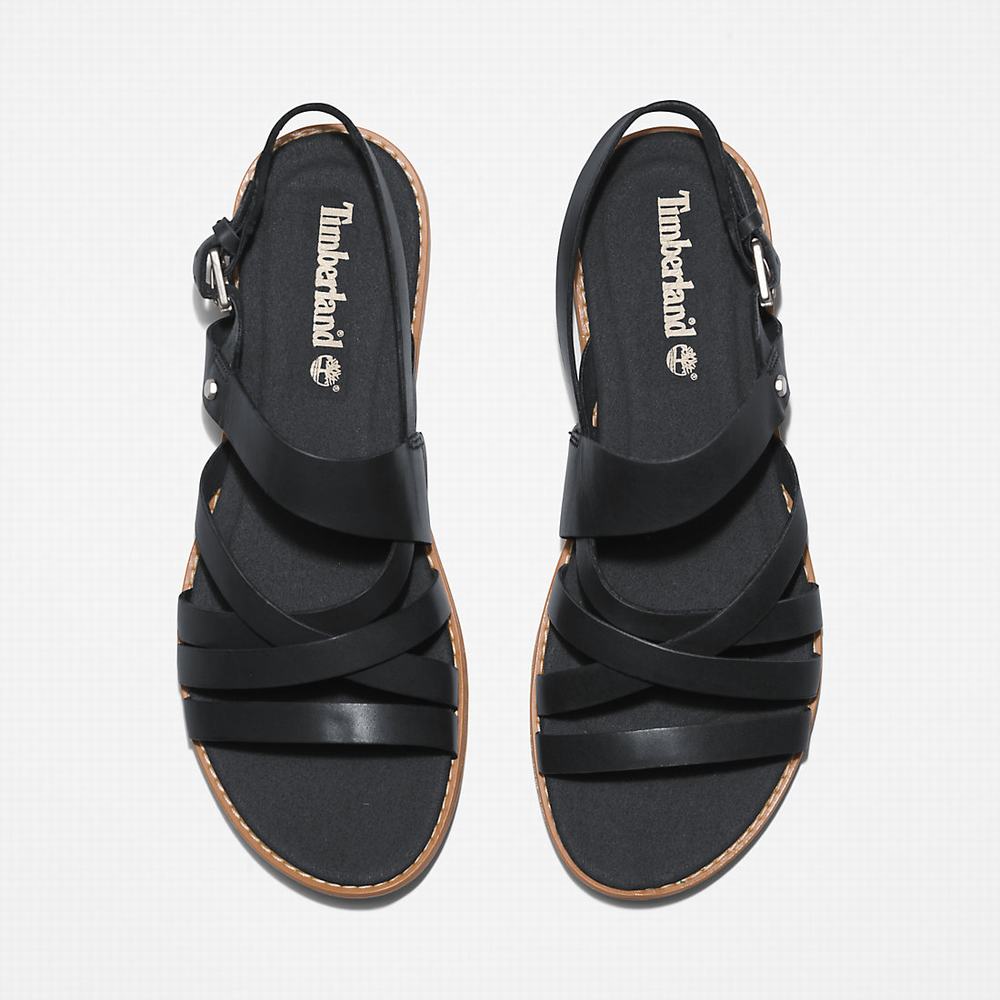 Timberland Chicago Riverside Backstrap Sandalet Kadın Siyah | TR-3560H