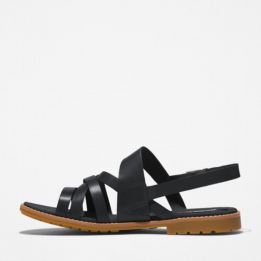 Timberland Chicago Riverside Backstrap Sandalet Kadın Siyah | TR-3560H