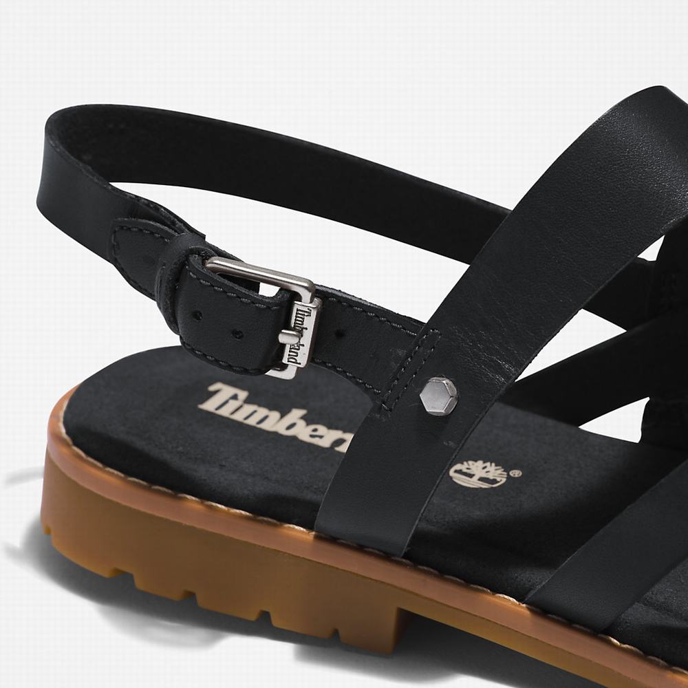 Timberland Chicago Riverside Backstrap Sandalet Kadın Siyah | TR-3560H
