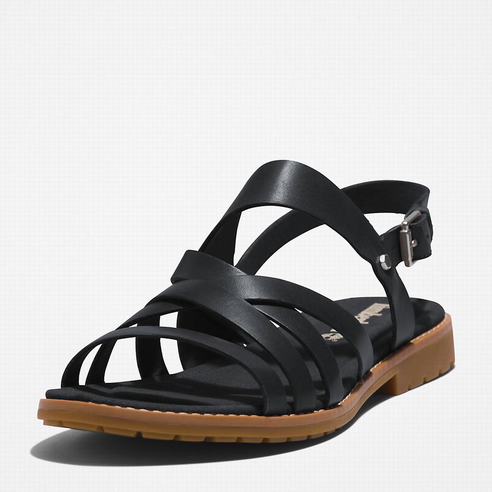 Timberland Chicago Riverside Backstrap Sandalet Kadın Siyah | TR-3560H