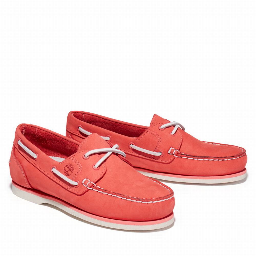 Timberland Classic 2-Eye Tekne Ayakkabısı Kadın Kırmızı | TR-4063F