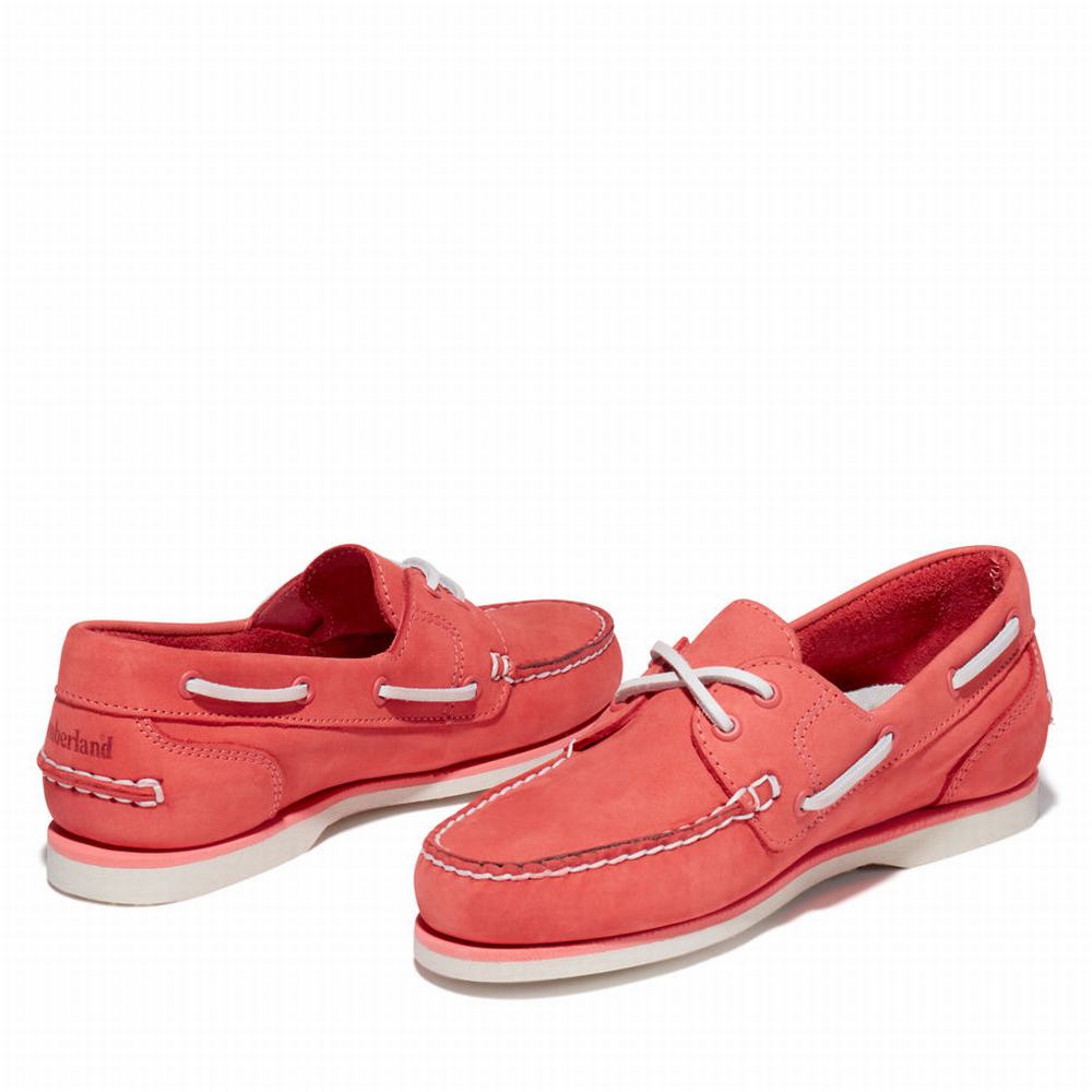 Timberland Classic 2-Eye Tekne Ayakkabısı Kadın Kırmızı | TR-4063F