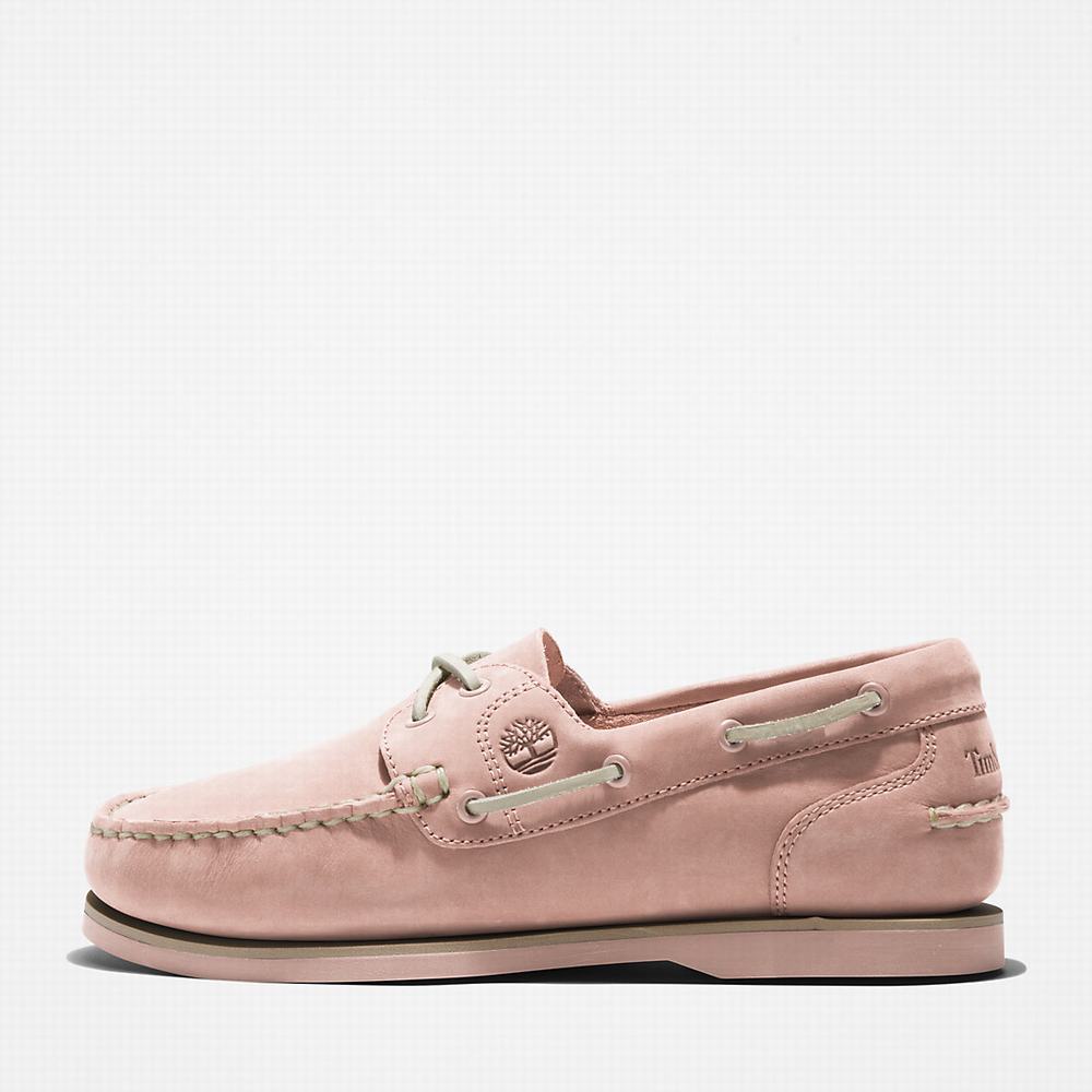 Timberland Classic 2-Eye Tekne Ayakkabısı Kadın Açık Pembe | TR-9384J