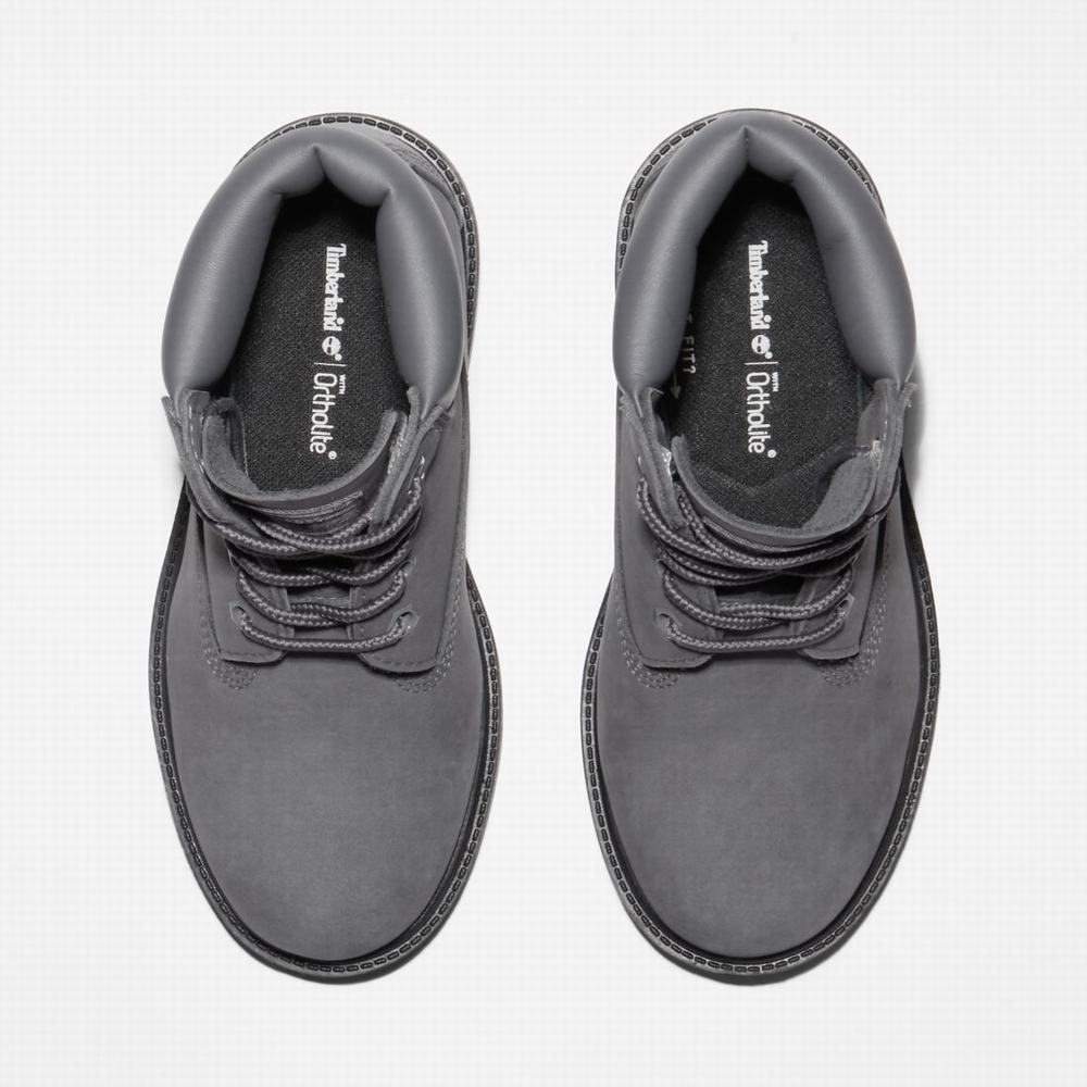 Timberland Classic 6-Inch Waterproof Bot Çocuk Koyu Gri | TR-3649T