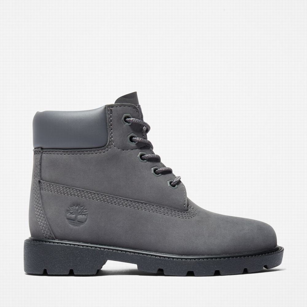 Timberland Classic 6-Inch Waterproof Bot Çocuk Koyu Gri | TR-3649T
