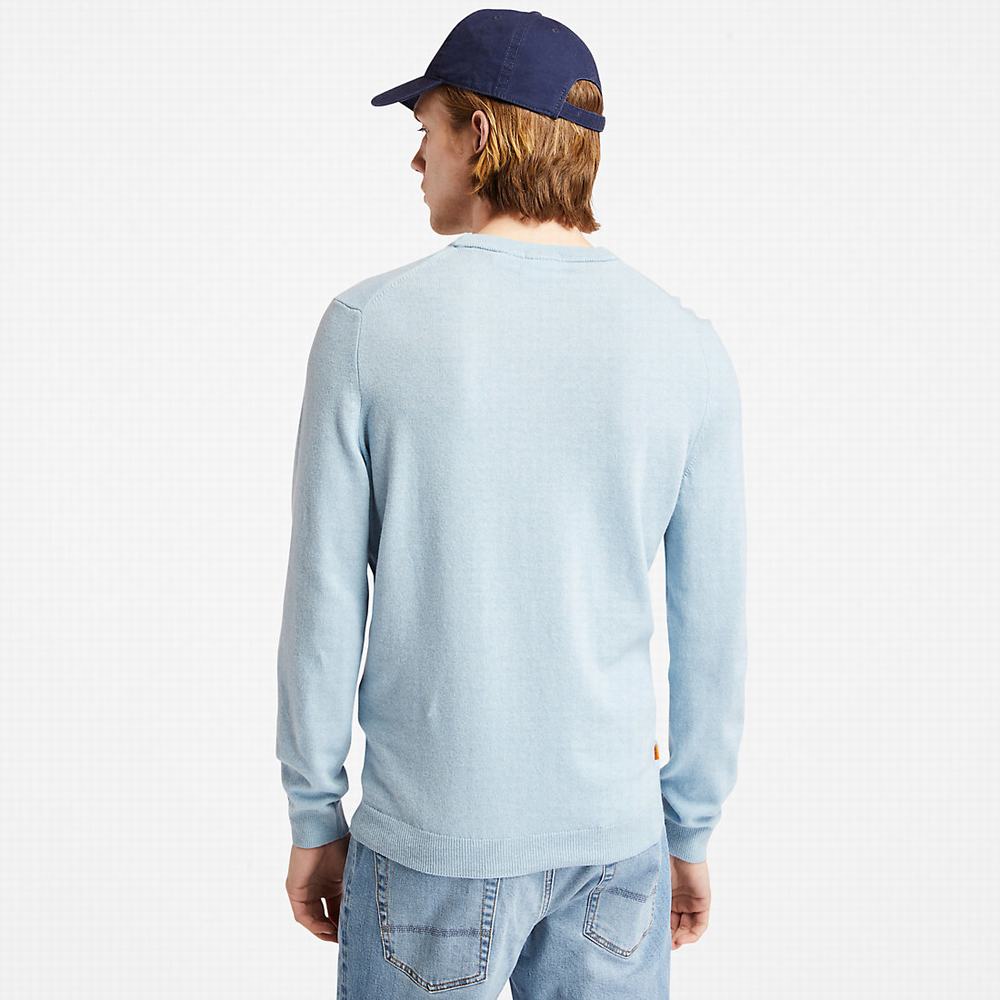Timberland Cohas Brook Crewneck Kazak Erkek Açık Mavi | TR-1265B