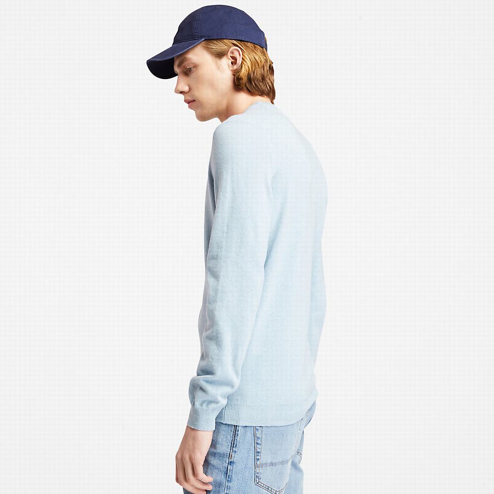 Timberland Cohas Brook Crewneck Kazak Erkek Açık Mavi | TR-1265B