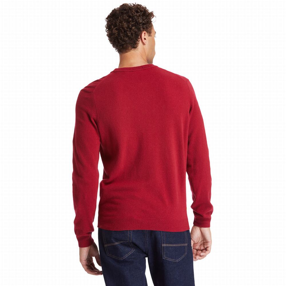 Timberland Cohas Brook Crewneck Kazak Erkek Kırmızı | TR-2653Q