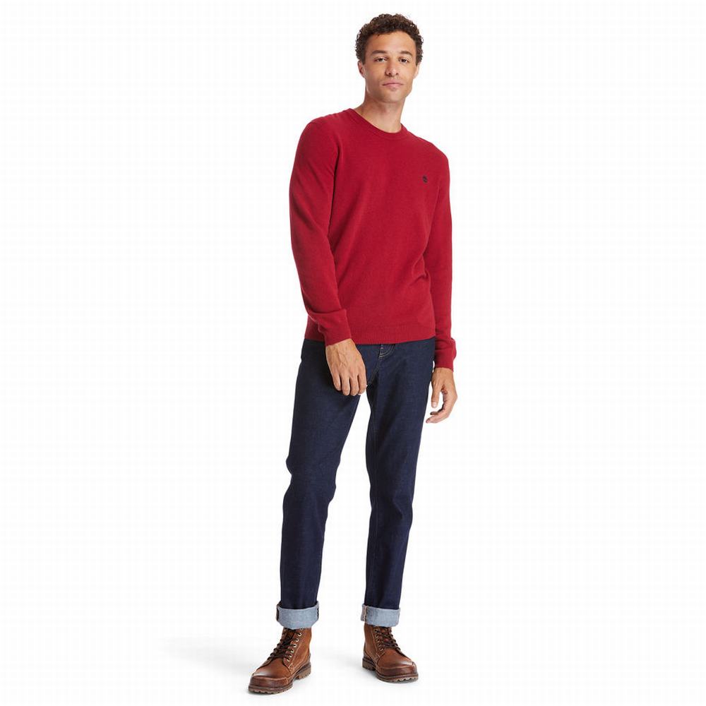 Timberland Cohas Brook Crewneck Kazak Erkek Kırmızı | TR-2653Q