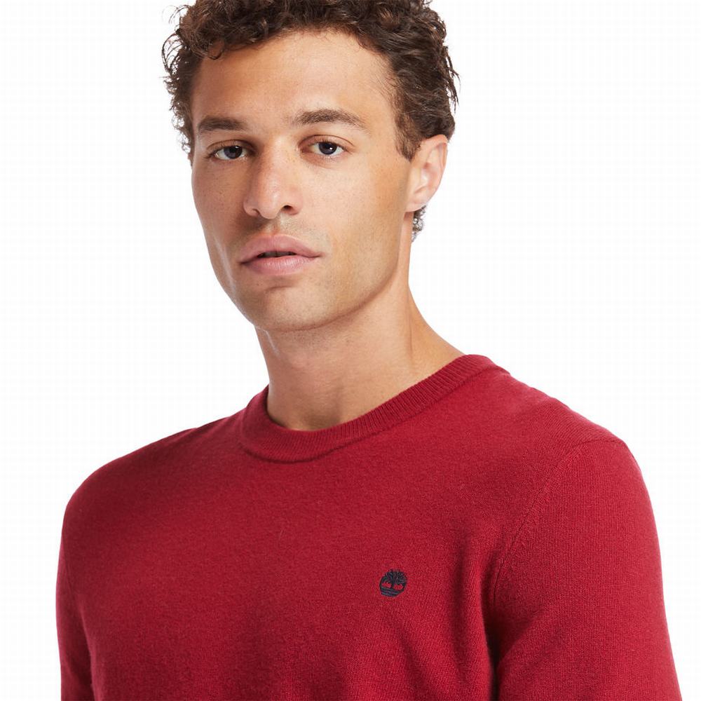 Timberland Cohas Brook Crewneck Kazak Erkek Kırmızı | TR-2653Q