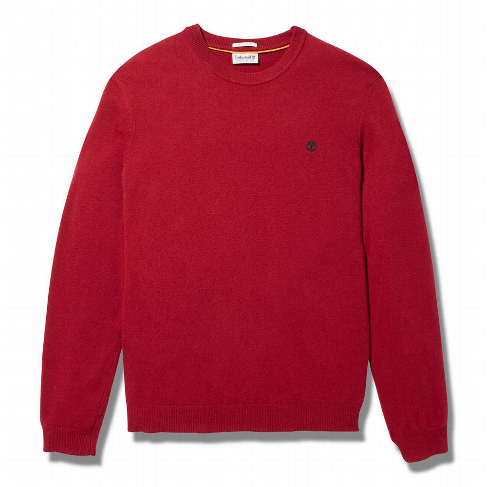 Timberland Cohas Brook Crewneck Kazak Erkek Kırmızı | TR-2653Q