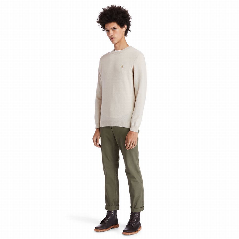 Timberland Cohas Brook Crewneck Kazak Erkek Bej Rengi | TR-5709N