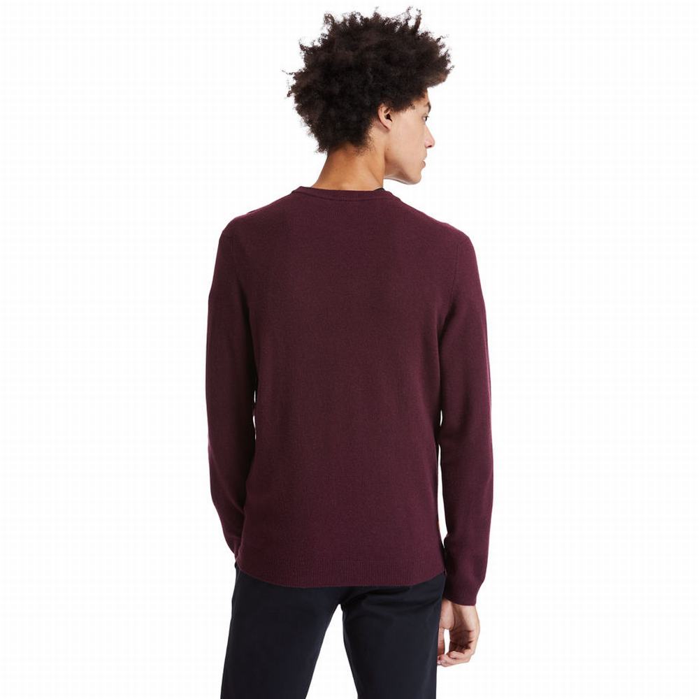 Timberland Cohas Brook Crewneck Kazak Erkek Bordo | TR-6247M