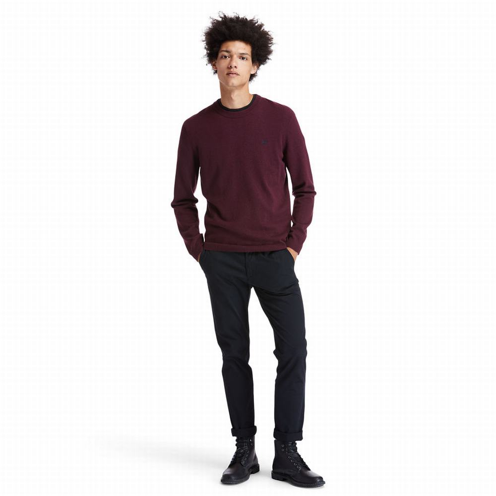 Timberland Cohas Brook Crewneck Kazak Erkek Bordo | TR-6247M