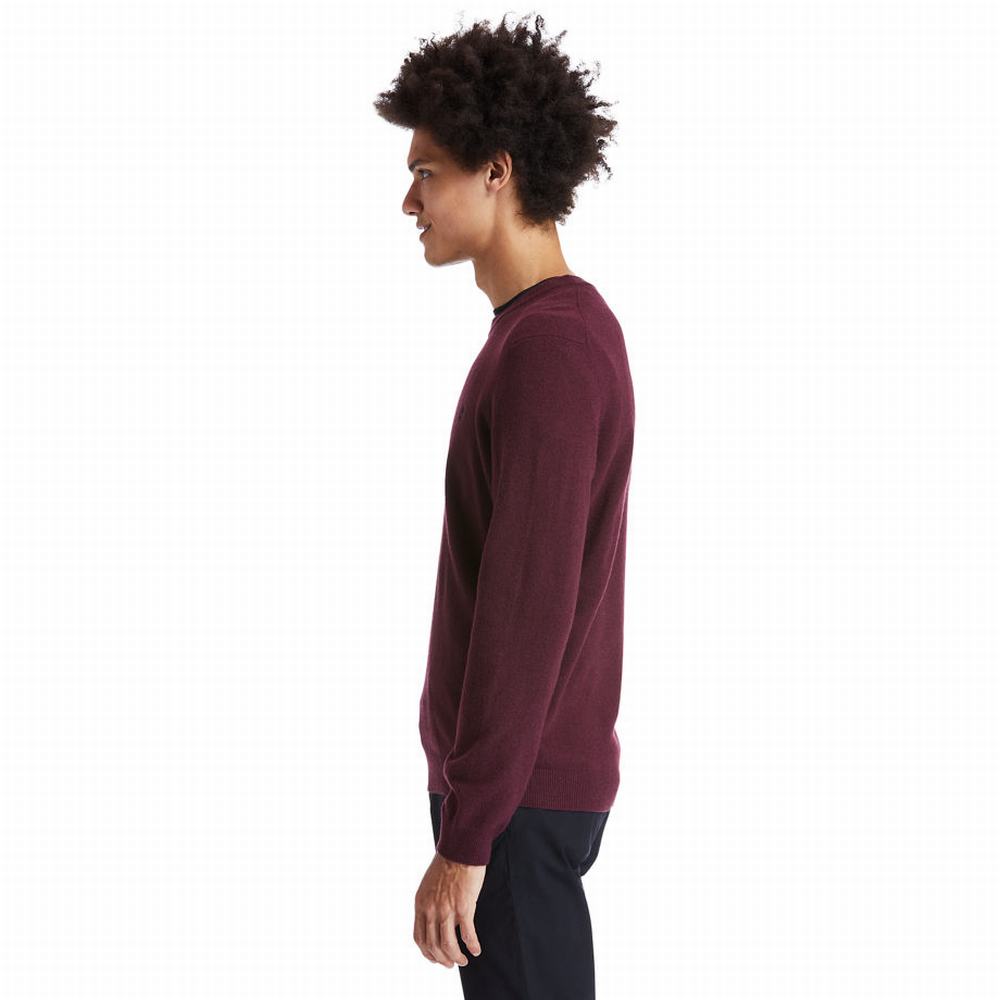 Timberland Cohas Brook Crewneck Kazak Erkek Bordo | TR-6247M
