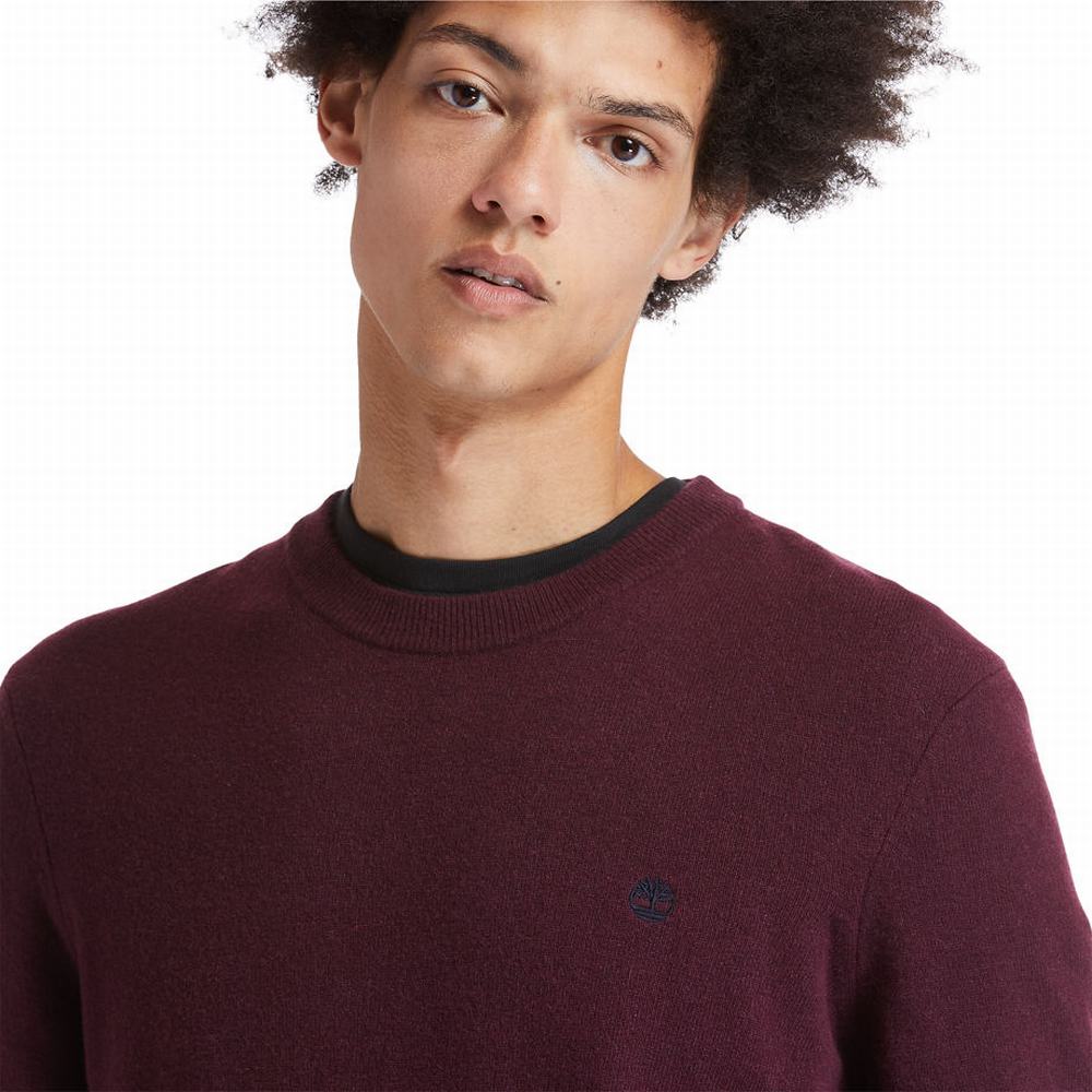 Timberland Cohas Brook Crewneck Kazak Erkek Bordo | TR-6247M