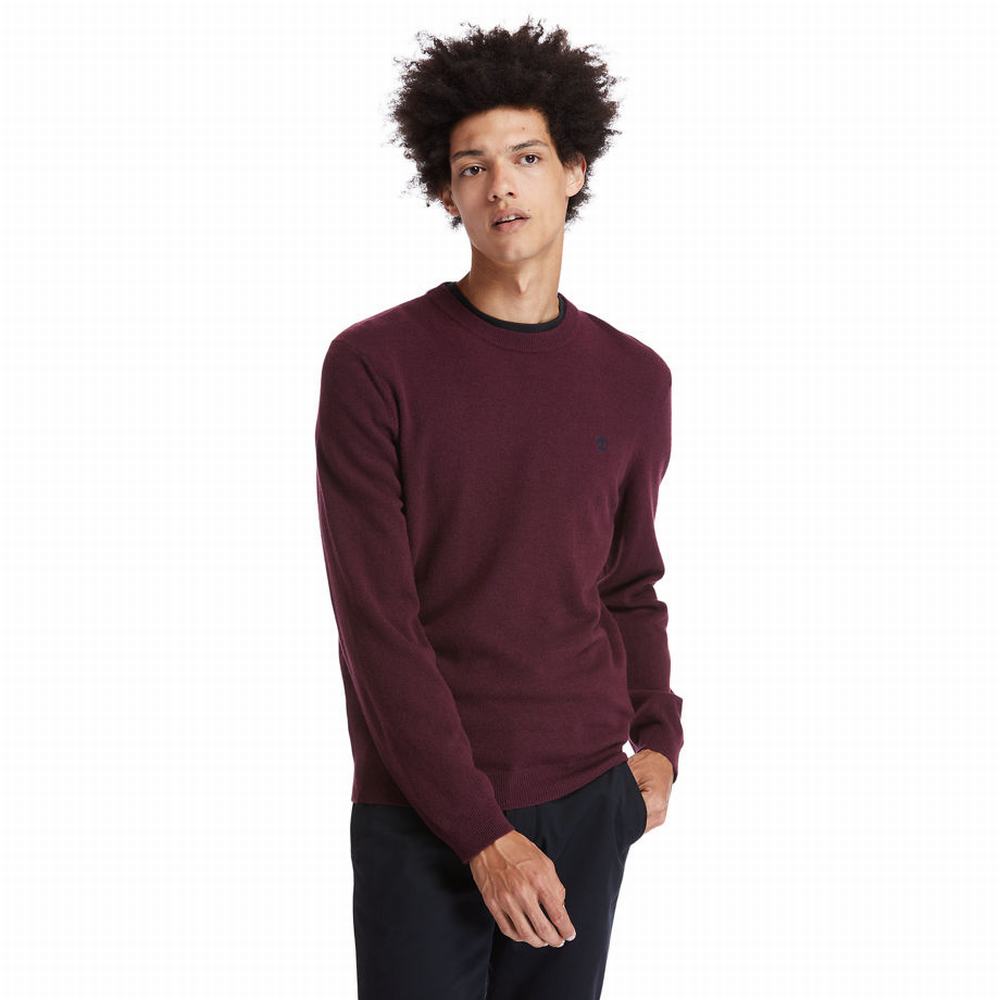 Timberland Cohas Brook Crewneck Kazak Erkek Bordo | TR-6247M