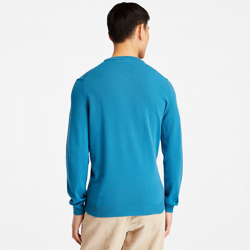 Timberland Cohas Brook Crewneck Kazak Erkek Mavi | TR-7058R