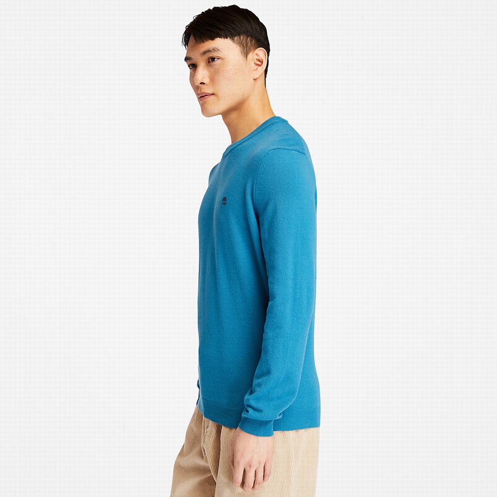 Timberland Cohas Brook Crewneck Kazak Erkek Mavi | TR-7058R