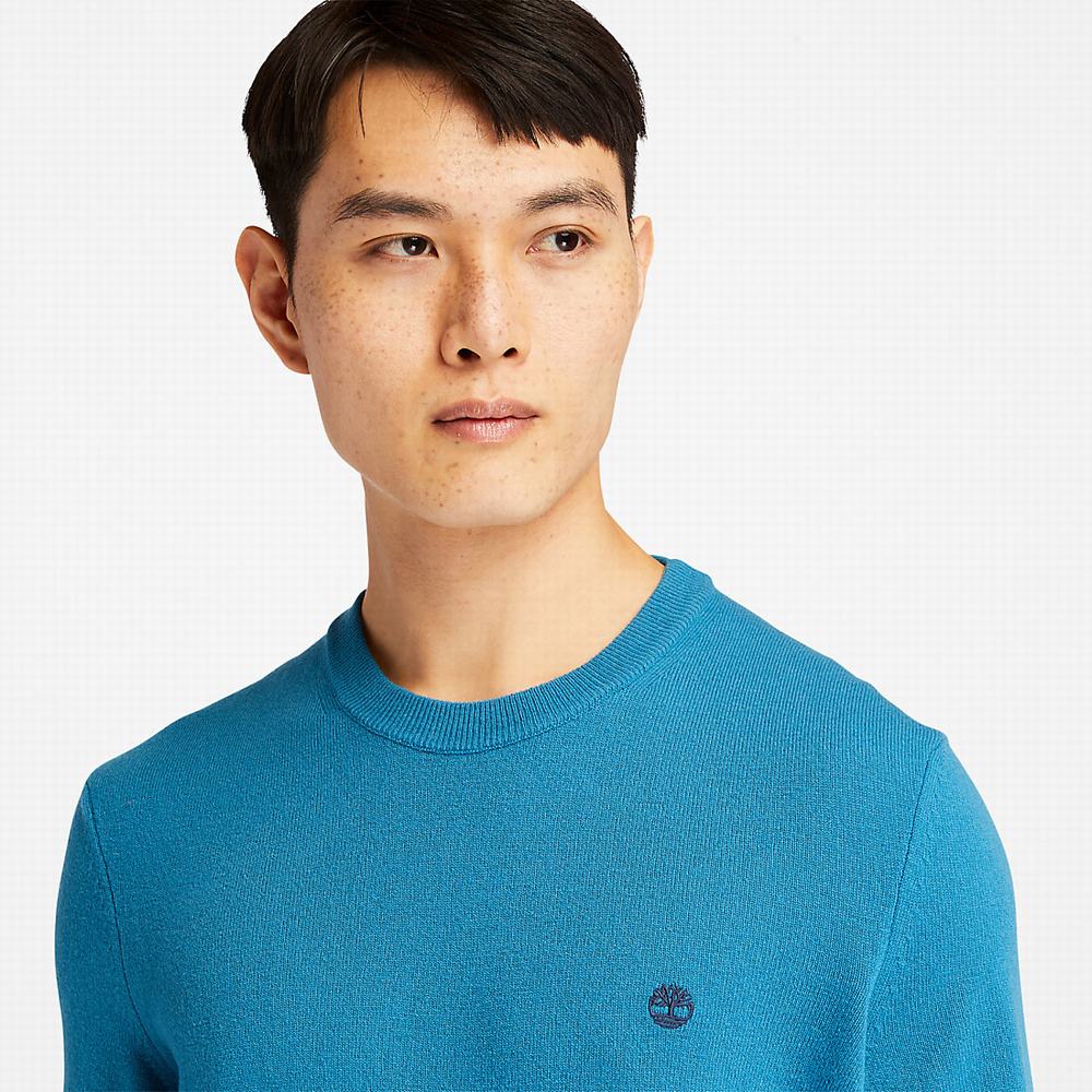 Timberland Cohas Brook Crewneck Kazak Erkek Mavi | TR-7058R