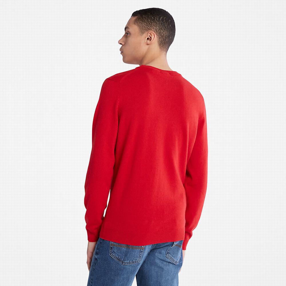 Timberland Cohas Brook Merino Süveter Erkek Kırmızı | TR-2536W