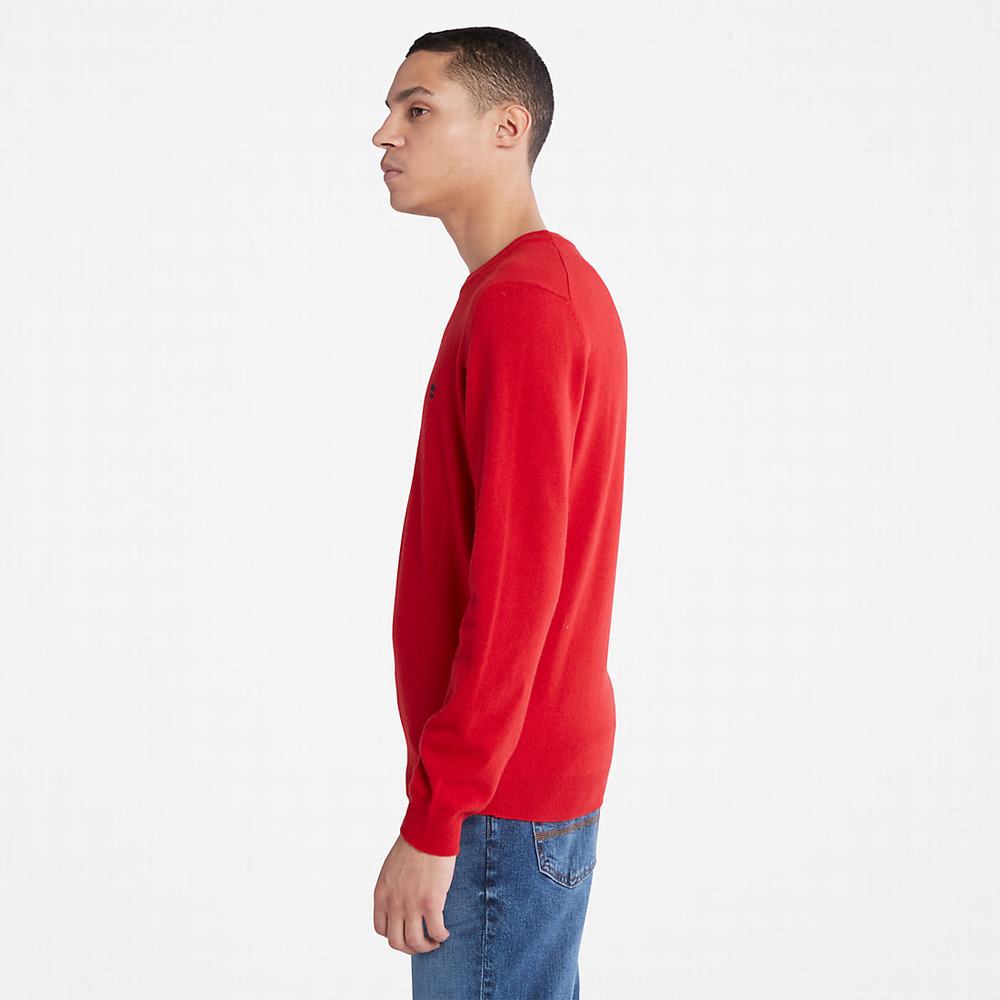 Timberland Cohas Brook Merino Süveter Erkek Kırmızı | TR-2536W