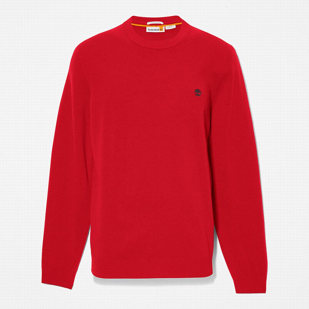 Timberland Cohas Brook Merino Süveter Erkek Kırmızı | TR-2536W