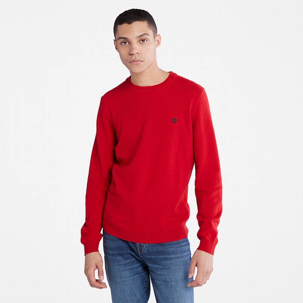 Timberland Cohas Brook Merino Süveter Erkek Kırmızı | TR-2536W