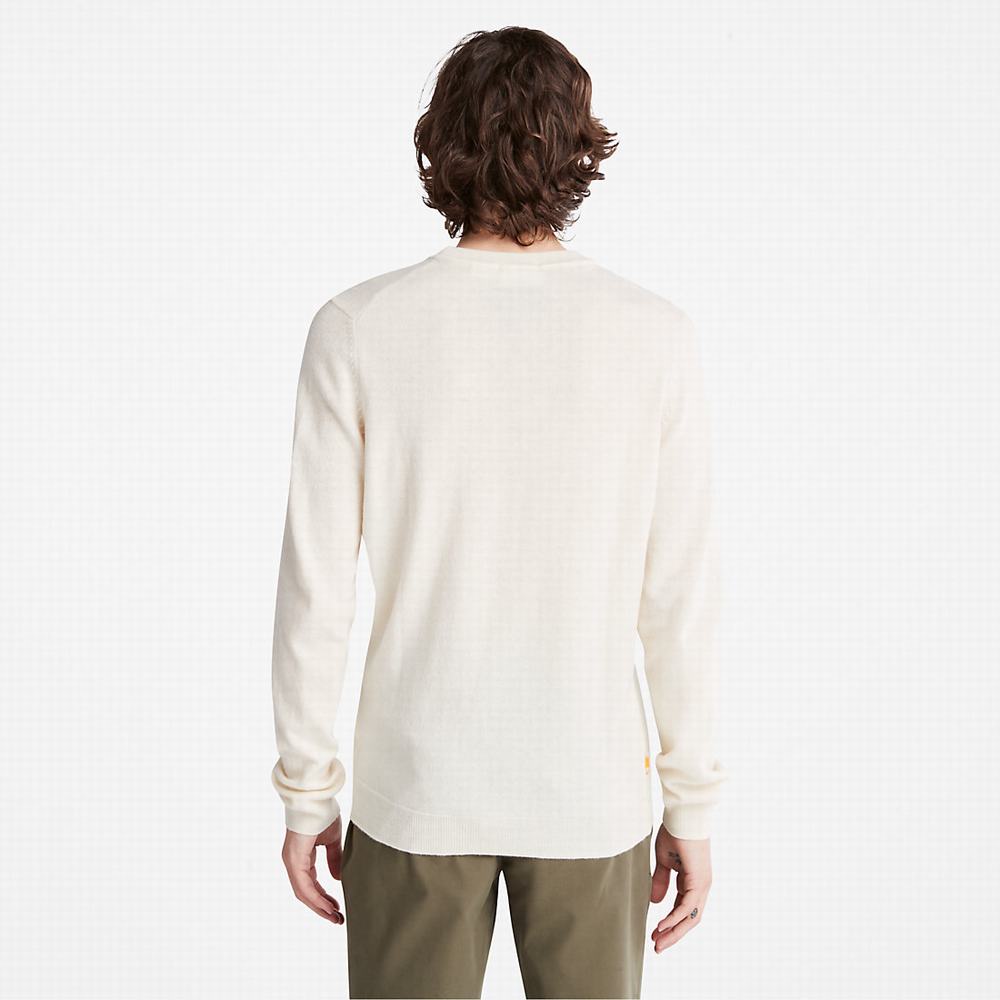 Timberland Cohas Brook Merino Süveter Erkek Beyaz | TR-4571Q