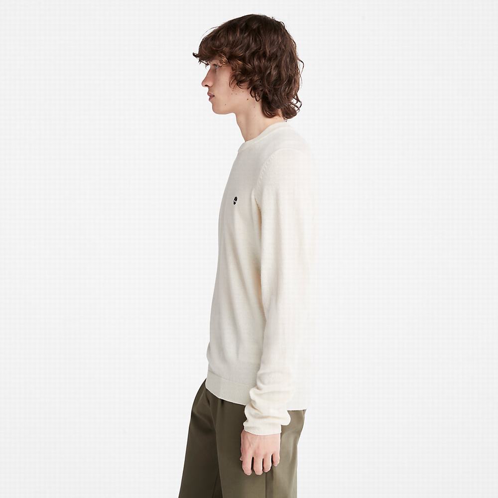Timberland Cohas Brook Merino Süveter Erkek Beyaz | TR-4571Q